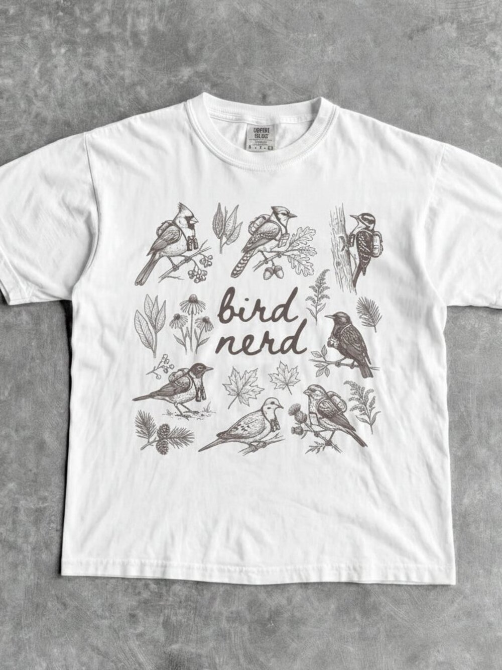 Bird Nerd Botanical Graphic Tee | Funny Bird Watching Nature Shirt